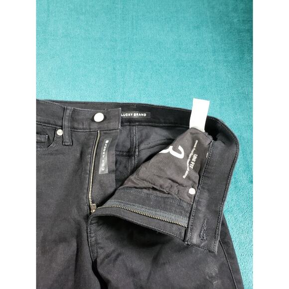 Lucky Brand Jeans Size 3 Womens Black Stretch Pant Denim Dark Mid Rise Skinny - Picture 7 of 14